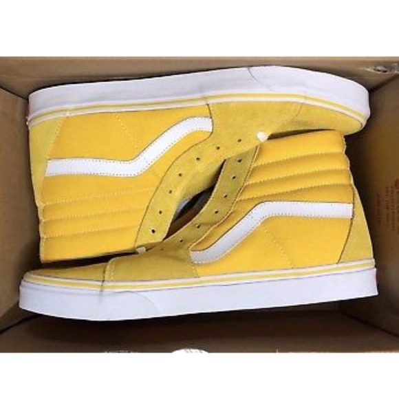 spectra yellow slip on vans